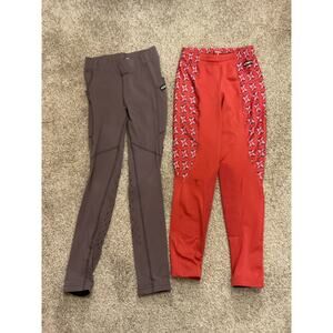 Kerrits Youth Base Layer Ice Fil and Stretch Girls' Riding Tights Bundle (2)-S